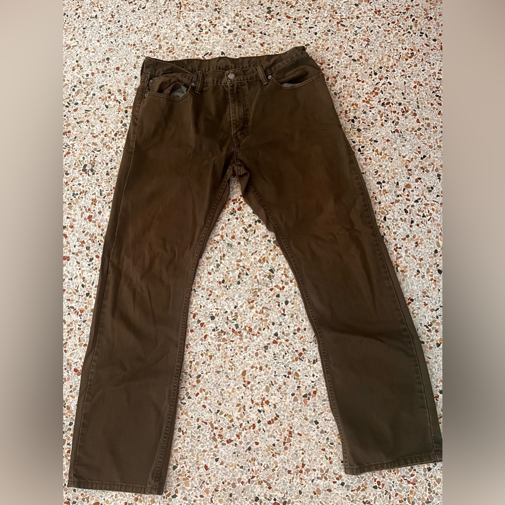 Vintage 90s Levi's Strauss&CO Men's 514 Slim Straight Jean 36Wx32L Olive Green